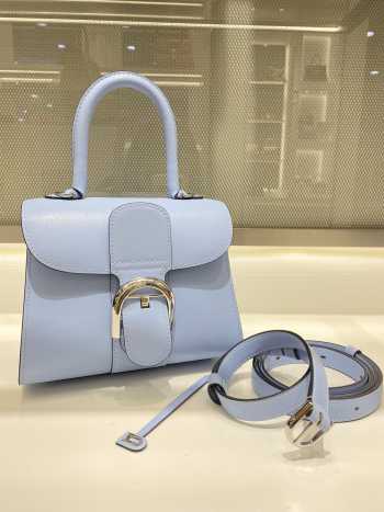 Delvaux sky blue brilliant handbags 20x11x16cm