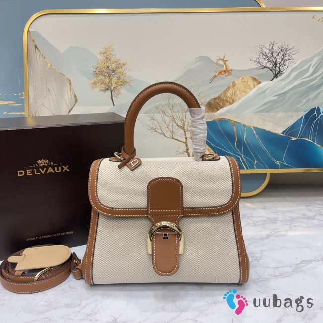 Delvaux Brown Brillant MM in Box Calf 24x12x19cm - 1