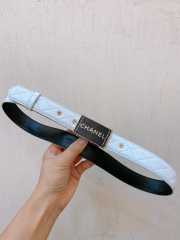 Chanel white belt width 3cm - 1