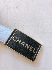 Chanel white belt width 3cm - 4