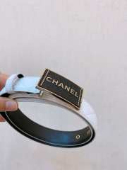 Chanel white belt width 3cm - 3