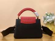 LV N82904 Capucines black bag with red logo 21x14x8cm - 3