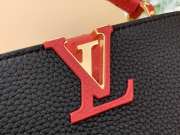 LV N82904 Capucines black bag with red logo 21x14x8cm - 6