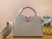 LV N82904 Capucines white bag with pink logo 21x14x8cm - 1