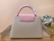 LV N82904 Capucines white bag with pink logo 21x14x8cm - 4