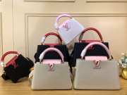 LV N82904 Capucines white bag with pink logo 21x14x8cm - 2