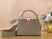 LV N82904 Capucines beige bag with pink logo 21x14x8cm - 1