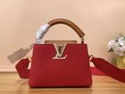 LV N82904 Capucines red bag with white logo 21x14x8cm - 1