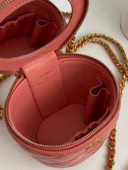 Chanel Vanity Handle Small Pink Lambskin Leather - 5