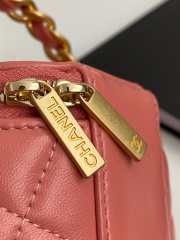 Chanel Vanity Handle Small Pink Lambskin Leather - 6