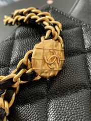 Chanel mini flap bag black with gold hardware 17.5x3.5x9cm - 4