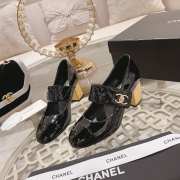 Chanel Mary Janes With Patent Goatskin Black - 1