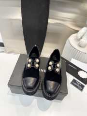 Chanel oxford shoes black cowhide leather - 6