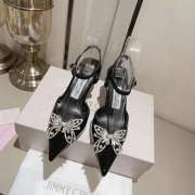 Jimmy Choo black butterfly diamond buckle heels 6.5cm - 1