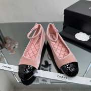 Chanel Mary Janes Shoes Velvet & Shiny Calfskin - 1