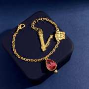 Versace Ruby Quartz in Gold Plated Braclet - 2