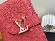 Louis Vuitton M81241 pink neon full leather wallet - 2