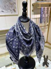 LV Denimgram Confidential Scarf 90x90cm  - 2