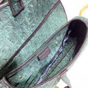 Dior Green Saddle Oblique Embroidered Canvas Bag - 2