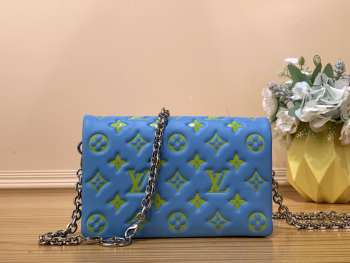 LV M80745 Pochette Coussin Sky Blue Bag 20x14x8cm