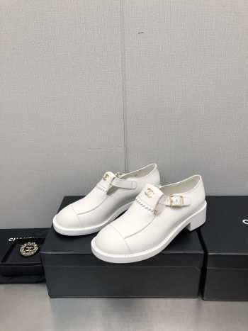 Chanel loafer calfskin in white