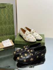 Gucci Leather Loafer With Bee - 5