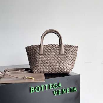 Bottega Veneta Mini Cabat In Brown 22x6.5x15.5cm