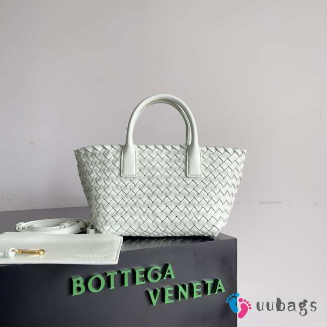 Bottega Veneta Mini Cabat In White 22x6.5x15.5cm - 1