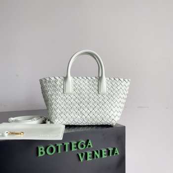 Bottega Veneta Mini Cabat In White 22x6.5x15.5cm