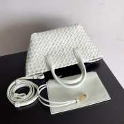 Bottega Veneta Mini Cabat In White 22x6.5x15.5cm - 3