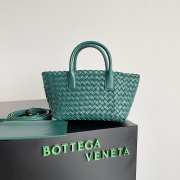 Bottega Veneta Mini Cabat In Green 22x6.5x15.5cm - 1