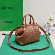 Bottega Veneta Woven Leather Brown 20.5x15.5x10cm - 4