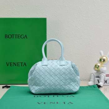 Bottega Veneta Woven Leather Blue 20.5x15.5x10cm