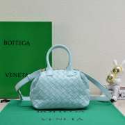 Bottega Veneta Woven Leather Blue 20.5x15.5x10cm - 5