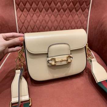 Gucci Horsebit 1955 GG mini bag in beige  20.5x14x5cm