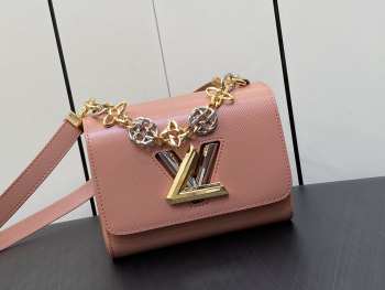 LV Peach Pink M23074 Twist small handbag 19x15x9cm