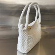 Bottega Veneta Tosca Intrecciato Leather White Bag - 6