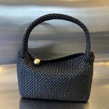 Bottega Veneta Tosca Intrecciato Leather Black Bag