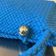 Bottega Veneta Tosca Intrecciato Leather Blue Bag - 2