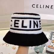 Celine black lamb wool round hat  - 2