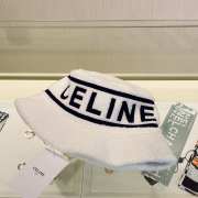 Celine white lamb wool round hat - 3