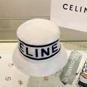 Celine white lamb wool round hat - 5