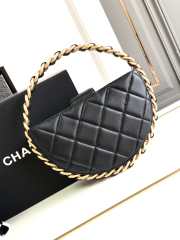 Chanel Calfskin & Gold-Tone Metal Black Pouch - 6