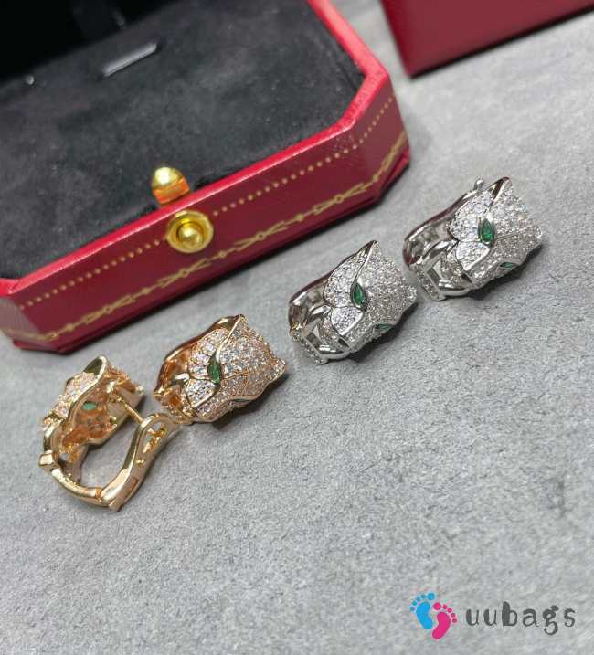 Cartier leopard head earrings - 1