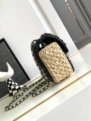 Chanel Knitted Crochet Bag In Black 17cm - 4