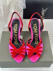 Tom Ford Velvet-bow 105 Slingback Satin Pumps In Pink - 4