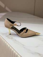 Tom Ford pointy toe sandal heels in beige 7.5cm - 3