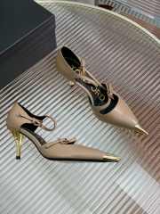 Tom Ford pointy toe sandal heels in beige 7.5cm - 2