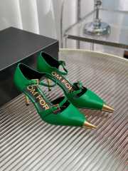 Tom Ford pointy toe sandal heels in green 7.5cm - 1