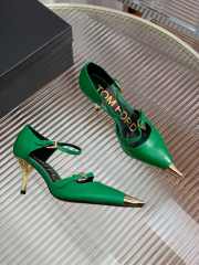 Tom Ford pointy toe sandal heels in green 7.5cm - 6